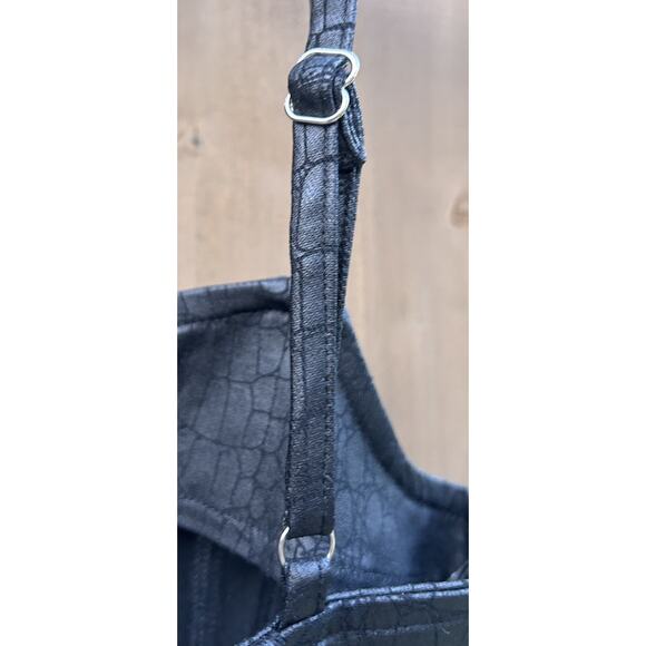 NWT Retrofete Jourdana Coated Denim Dress Black Size S Measurment in Description - Picture 11 of 14